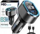 MBG line® PD79AD - Car charger with voltmeter - Cigarette lighter USB Adapter 