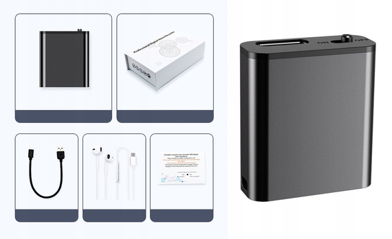 MBG Line® Q8 – mini registratore vocale spia 16GB con magnete