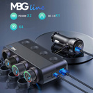 MBG line® HS75AD - 12V/24V Car Cigarette Lighter Splitter and USB Charger QC3.0 + Dual USB-C PD30W