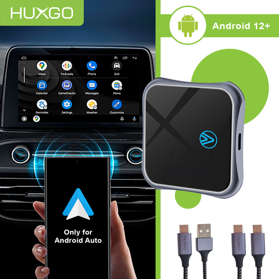 HUXGO® Wireless Adapter Android Auto, kompatibel mit Android-Smartphones BY963A/A