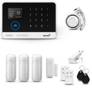 HUXGO® HXA003 - Funk Alarmanlage System WiFi + GSM 4G LTE mit 3x Bewegungsmelder PIR & 1x Fenster und Türsensor sensor | Kabellose Alarmanlage SET mit TUYA App
