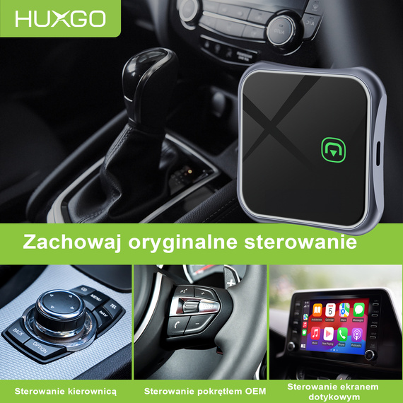 HUXGO® Wireless Adapter CarPlay compatible with Apple Devices  BY963A/C