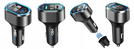 MBG line® PD79AD - Car charger with voltmeter - Cigarette lighter USB Adapter 