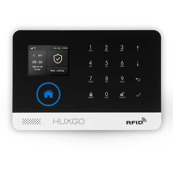 HUXGO® HXA003 2G - Control panel of the Alarm System with WiFi and GSM | Control via Tuya Smart  