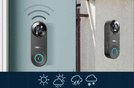 MBG line® SF W3 Negro - Videoportero con sensor PIR - Compatible con la aplicación TUYA