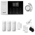 HUXGO® HXA005 - Sistema de seguridad inalámbrico WiFi + GSM 4G LTE con 3x detector de movimiento y 1x sensor para puerta / ventana | KIT de sistema de alarma para el hogar con App TUYA