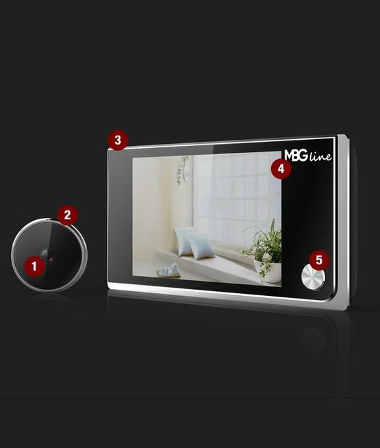 MBG line® SF520A - Electronic door viewer with 3.5 Inch LCD Display -  Wide angel 120°